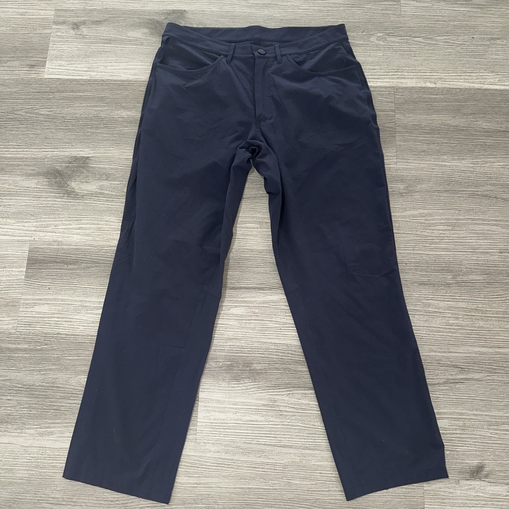 Men's Navy Chino Pants - Classic Straight Fit